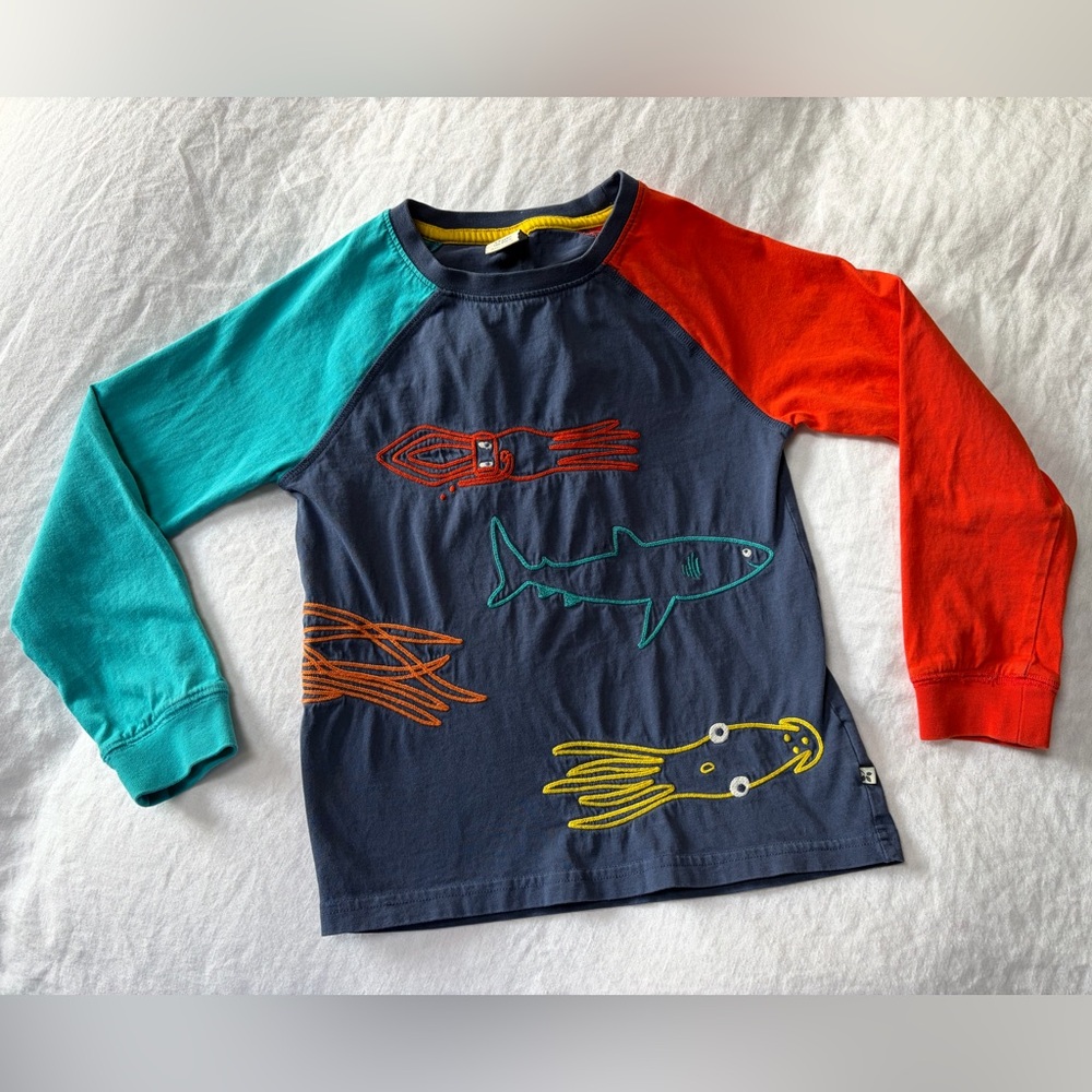 EUC Frugi Organic Cotton Top: Jax Raglan Long sleeved Tee